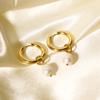 Aretes INS Europeos y Americanos Diseño Simple Acero Inoxidable Joyería para la Oreja Moda Aretes Colgantes de Perla de Agua Dulce para Mujer