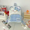 Mochila de Ombro Portátil de Pelúcia Gatinho Hello Kitty Coração de Menina Mochila Fofa de Rua Presente