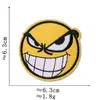 Pegatinas de Tela con Expresiones de Emoji Accesorios para Ropa Calcomanías Decorativas Parches Divertidos Serie de Insignias Redondas Lindas de Smiley
