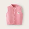 Colete Infantil de Veludo Espesso Dupla Camada Processado e Personalizado Primavera e Outono Bebê Outono e Inverno Colete Cardigan de Veludo Ollie