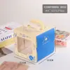 Caixa de Bolo Desenho Animado 3/4/ 6 polegadas Caixa Portátil para Embalagem de Bolo de Aniversário Caixa para Mousse Caixa para Assar Doces Caixa de Presente Especial