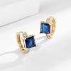 Chengda Joias Comércio Exterior Moda Criativa Brincos Geométricos Personalizados Pequeno Quadrado Brincos de Açúcar Brinco Pequeno Feminino Argola de Orelha