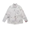 Camisa suelta de manga larga con estampado de jacquard de mariposas transfronterizo para hombre y mujer, diseño original con borlas tridimensionales