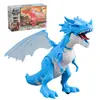 Comercio exterior popular juguete de dragón volador que camina con sonido y luz eléctrica con 5 luces de colores juguete de dinosaurio eléctrico popular transfronterizo