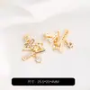 Contas Espaçadoras Árvore de Natal Zircônia Banhada a Ouro 14K que Preserva a Cor Pulseira de Cristal DIY Feita à Mão Acessórios de Joalheria para Presente