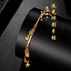Pulsera de Cadena con Perforaciones y Estrellas y Luna Doradas para Mujer, Luz Frutal de Lujo, Pulsera Regalo para Novia