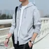 Suéter cárdigan de estilo artístico para hombre, primavera y otoño 2024, nuevo lanzamiento, con cremallera, juvenil, versátil, con capucha, chaqueta, abrigo, moderno