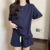 Conjunto de dos piezas de ropa deportiva de verano para mujer, estilo occidental, de manga corta y pantalones cortos con cordón, de comercio exterior europeo y americano