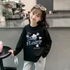 Menina Bebê Algodão Puro Moda Estampa de Desenho Animado Estilosa Camada Base Menina Primavera Outono Nova Camiseta de Manga Longa Roupas de Outono
