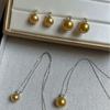 Pendientes Clásicos de la Princesa Diana Perla Shijia Imitación Aurora Agua de Mar Akoya Plata de Ley Zirconia Pendientes Aguja de Plata 925