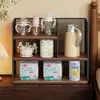 Estante para estación de alimentación, organizador de mesita de noche para pañales de bebé, biberones, fórmula y vajilla, estante de almacenamiento de escritorio