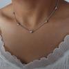 Colar exclusivo de zircônia incrustada em formato de coração transfronteiriço INS brincos populares pulseira colar titânio aço joias terno
