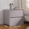 Mesa de Noche Estilo Crema Multifuncional Huella Dactilar Gabinete Pequeño Gabinete de Almacenamiento Pequeño y Simple Mesa de Noche Lujo Ligero y de Alta Gama