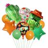 Globo de Fiesta de Carnaval Mexicano Transfronterizo Cactus Sombrero Alpaca Set de Papel de Aluminio Globo de Cumpleaños de Dibujos Animados