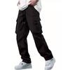 2025 Transfronterizo Amazon Comercio Exterior Nuevo Ropa de Trabajo para Hombre Pantalones Casuales Deportivos Multibolsillo para Exteriores con Cordón Pantalones Largos