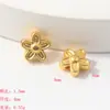 Contas Espaçadoras Banhadas a Ouro Estilo Antigo Mini Flor de Rosa Estrela de Cinco Pontas Contas Pulseira Colar Joias Feitas à Mão DIY Contas Soltas