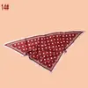 Novo Estilo Lenço Triangular de Sarja Feminino com Estampa Geométrica de Bolinhas Redondas, Xale de Proteção Solar para Viagem, Fábrica Fonte Atacadista