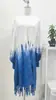 Conjunto Informal de Sudadera Gruesa y Pantalón de Chándal Azul Tie-Dye Hecho a Mano, Original, 100% Vegetal, Isatis Indigofolia, Moderno y Casual