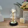 Flor de Rosa con Lámina de Oro Transfronteriza Cubierta Acrílica Mediana Flor Eterna Flor de Simulación Regalo para el Día de la Madre Adornos Creativos