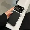 Amplia Instantaneamente a Lente de Vidro da Janela, Adequado para iPhone 16 Pro Max, Capa de Celular Apple 15, 14/13 Couro Lichia