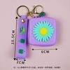 Mini Flor Creativa Portátil Dibujos Animados Billetera de Silicona Llavero Colgante Celebridad de Internet Colgante para Mochila Artículos Pequeños
