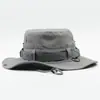 En stock, sombrero retro para el sol al aire libre transfronterizo, sombrero de pescador de mezclilla para montañismo, parasol, protector solar, sombrero de pesca para viajes.