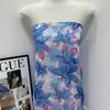 Tela para Vestido de Gasa Estampada Seda Crepé Xiangyun Estilo Europeo y Americano Crepé Liso Estampado Floral Grande 2025