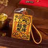 Nuevo Estilo Xiaohongshu Talismán de Gato Cultural y Creativo de Suzhou Tarjeta Trasera para Funda de Teléfono Pura Hecha a Mano Atracción de Riqueza Creatividad Cultural y Creativa Recuerdo Turístico