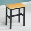 Banqueta simples de madeira maciça, banqueta grossa para estudo, banqueta colorida para sala de jantar doméstica, cadeira para mesa de treinamento, banqueta quadrada, banqueta alta para adulto