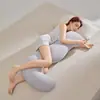 Almohada lateral para dormir abrazando las piernas para maternidad transfronteriza, almohada larga con funda extraíble y lavable, especialmente diseñada para mujeres embarazadas, con núcleo de almohada engrosado