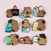 Broche de Capibara Personalizado y Creativo, Set de Serie de Caricaturas Lindas de Capibara, Accesorios de Insignia de Metal