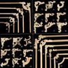 Calcomanía de Flor Tallada en Madera Maciza Estilo Europeo Francés Ángulo Flor Panel de Pared Fondo Pared Puerta de Gabinete Decoración de Muebles Cableado Piezas de Flores de Madera