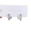 Aretes de Zirconia en Forma de Corazón Plateados para Mujer, Diseño de Nicho, Clips para Orejas Exquisitos y de Moda, Lujo Ligero, Sensación de Alta Gama, Aretes Simples y Versátiles