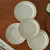 Plato al por mayor, plato plano de cerámica, plato poco profundo, sensación hogareña, plato occidental, vajilla de cocina