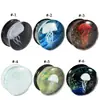 Nuevos Expansores de Oreja de Vidrio de Medusa Transfronterizos, Expansores de Oreja Integrados de Color Multicolor con Base Negra a la Moda, Joyería para Piercings Corporales de Cartílago