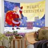 Navidad 2022 Nuevo Tapiz Atmósfera Decorativo Tela de Pared Guardería Papá Noel Tela Colgante Tela de Fondo