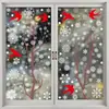 Decorações de Natal da Amazon Veado Sonhador Floco de Neve Adesivos Estáticos Beija-flor Casa de Neve Feliz Natal Adesivos de Vidro