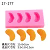Conjunto de frutas para simulação molde de silicone bolo de açúcar chocolate sobremesa acessórios de decoração molde criativo feito à mão