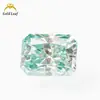 Moissanita de Color Piedra Preciosa Wuzhou Corte Radiante Irregular 1-3 Quilates Pasó la Prueba del Bolígrafo Detector de Diamantes Juego en 18K