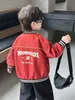 Chaqueta de Primavera y Otoño para Niños con Bloques de Color y Estampado de Motocicleta Estilo Coreano Chaqueta Deportiva Elegante para Niños Top para Bebé Comercio Exterior