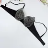Top de tiras tipo espina de pez estilo chica hot transfronterizo Sexy sin espalda para discoteca, fiesta, sujetador de borlas con tirantes de cuentas