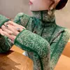 Suéter de cuello alto para mujer, otoño e invierno, camisa base 2023, nuevo, popular, moderno, tejido, top, ropa interior para mujer