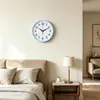 Reloj de Pared Decorativo para Restaurante con Números, Estilo Lujo Ligero, Reloj de Pared Decorativo Redondo para Dormitorio, Reloj de Pared para Sala de Estar del Hogar