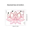 Pegatinas de Pared Autoadhesivas Flor de Loto con Henna Patrón Sencillo Degradado Rosa Pegatina Decorativa para Pared de Fondo de Habitación BR0309C