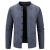 Otoño Invierno Nuevo Suéter de Punto Grueso con Cuello Alto para Hombre, Talla Grande, Chaqueta Cardigan Casual de Moda