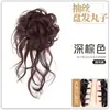 Elástico para Coque com Cordão, mesmo estilo do penteado da maquiadora, Presilha para Coque 'Bigode de Dragão', Coque Naturalmente Volumoso 'Botão de Flor'