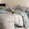 Jie Liya Serie de Colores Jacquard 100% Algodón Juego de Cuatro Piezas, Sábana Bajera y Funda Nórdica Engrosadas de Algodón Puro, Ropa de Cama para el Hogar Amigable con la Piel Venta al por Mayor