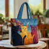 Modelo Nuevo 2026 Bolso de Hombro Acolchado de Algodón con Estampado Digital 3D de Moda para Tiendas Independientes Transfronterizas