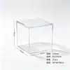 Caja de exhibición acrílica transparente, caja de almacenamiento cuadrada de plástico PS, cubierta antipolvo para modelos, vitrina, caja de embalaje al por mayor