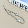 Han Feng Love Mobile Phone Chain Nova Internet Celebridade Chanel Estilo Celular Lanyard Ins Estilo Menina frisado joias DIY Acessórios
